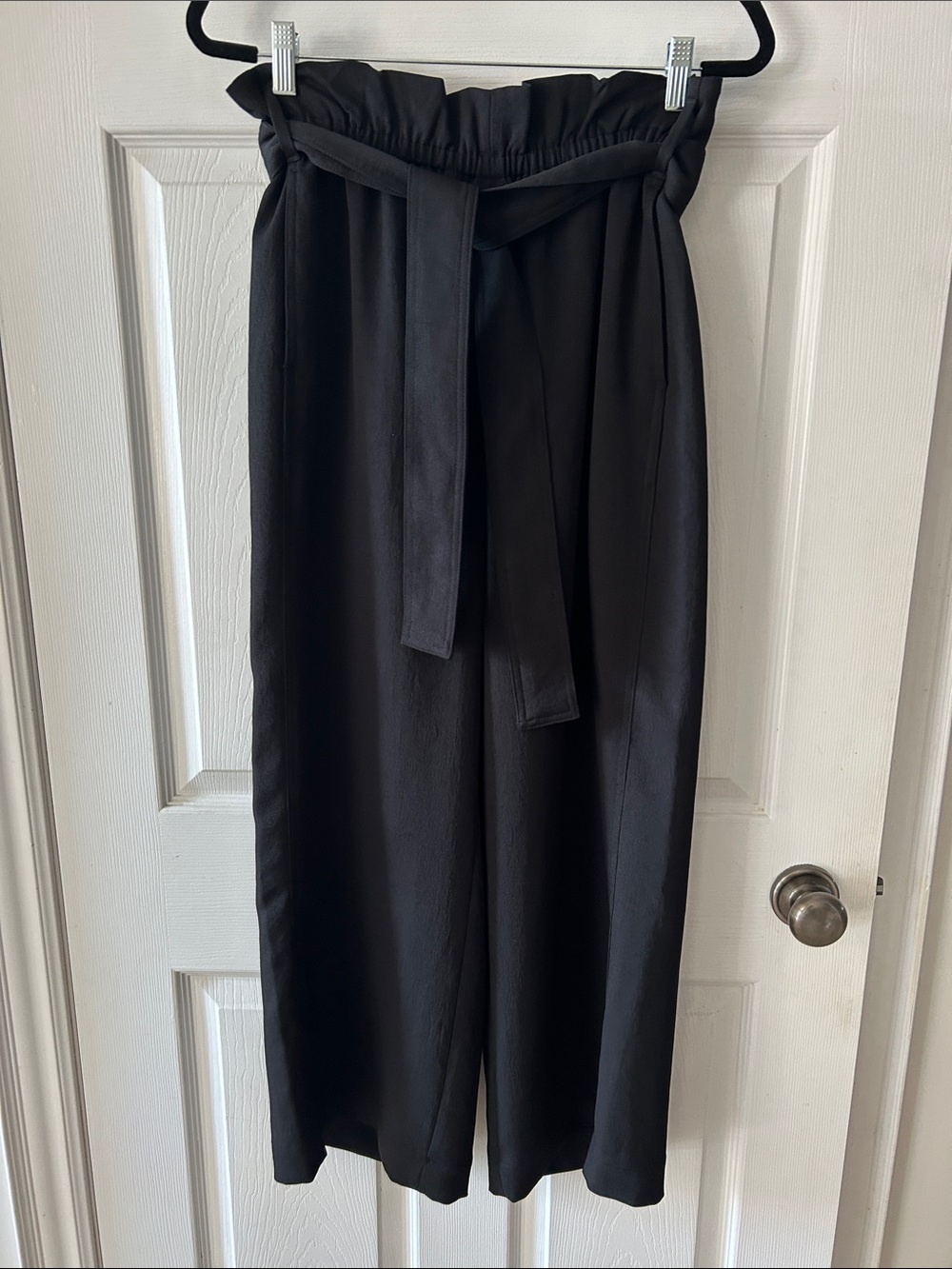 Wilfred Black Colette -Waist Wide Leg Pants with Self Tie